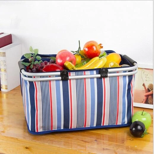 Portable Cooler Bag Large Capacity Folding Picnic Basket Portable