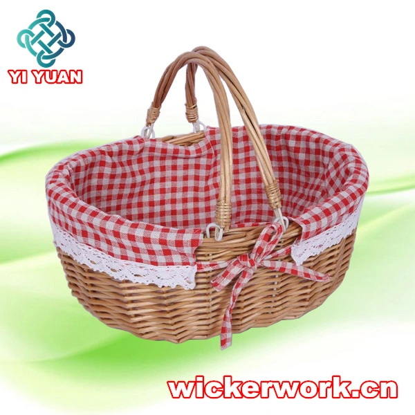 Handmade Round Flower Pot Garden Wicker Willow Basket