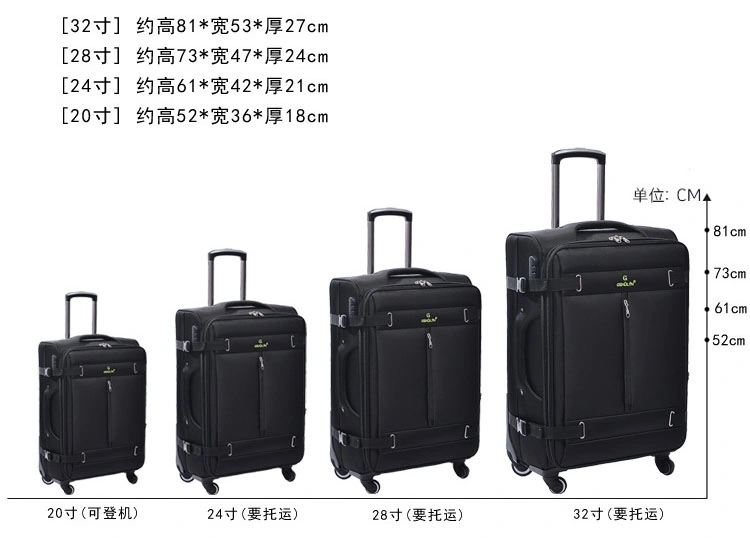 Quality Wheeled Trolley Luggage Business Travel Bag Suitcase Case (CY6839)