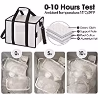 Grand sac isotherme pliable et isolé de 40 canettes de camping étanche/facile à nettoyer avec bandoulière amovible pour barbecue/randonnée/activités de plein air en famille