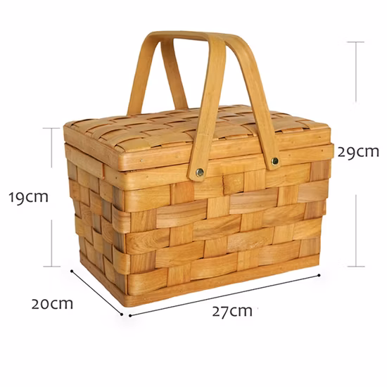 France Style panier de pique-nique paniers à pain randonnée boîte de rangement gâteau Table décoration nourriture photographie panier à main